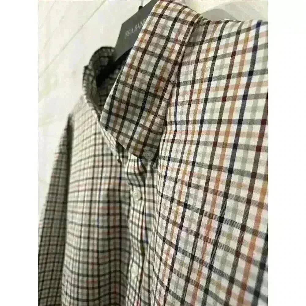 NEW JoS. A. Bank Mens 2X Casual Dress Button Down Shirt Tattersall Plaid Pattern